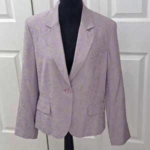 NWT Rena Rowan Floral Lavender & Green Embossed Jacket    Size 16